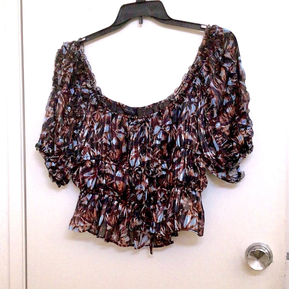 House of Harlow 1960 Ruffled Top NWT